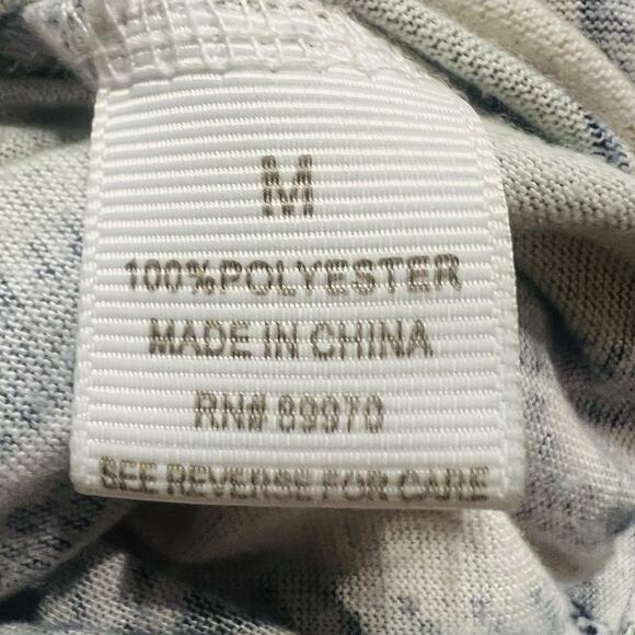 Eden & Olivia Top Women’s M Button Front Striped White Blue Sleeveless (A0132) - Picture 6 of 6